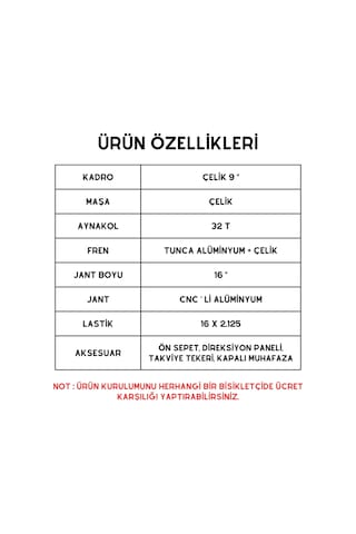 Beemer 16 Jant New Design 4 - 7 Yaş Çocuk Bisikleti 2024 Model Kırmızı
