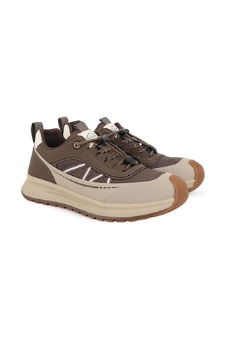Guja 559 Erkek Kilitli Stoper Bağcıklı Koruyucu Burunlu Kalın Dişli Taban Spor Outdoor Sneaker Ayakkabı 26k Bej