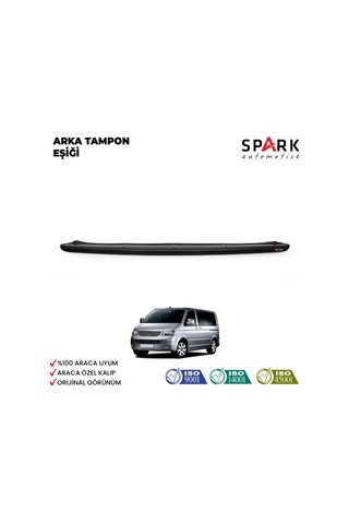 Volkswagen Transporter T5 2003-2009 Yıl Aralığı Uyumlu Arka Tampon Eşiği Parlak Siyah