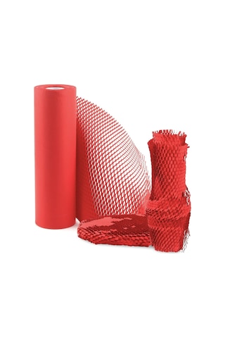 Petek Dolgu Ambalaj Kağıdı 38cm X 5 Metre - Kırmızı