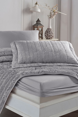 Elart Comfort Yeni Nesil Uykuseti - 6 Parça Velvet Gümüş 230X220 230 x 220 Gümüş