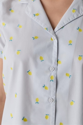 Penti Açık Mavi Lemons Gömlek Pantolon Pijama Takımı