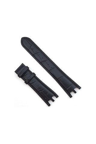 Versace Hakiki Deri Saat Kayışı Kordonu Siyah 22 MM