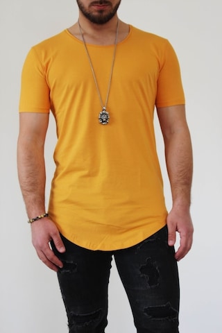 Boldy Erkek Long Fit Tişört Long Tişört Long Kesim Tişört-Hardal