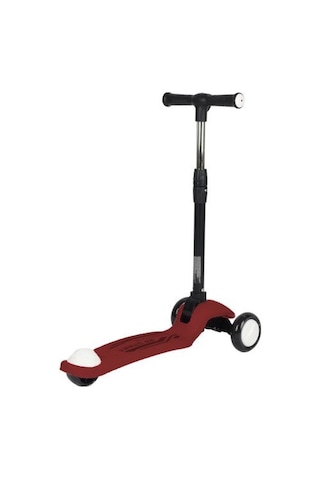 3+ Yaş Pro Scooter Bordo Işıklı 50 Kg Taşıma Kapasiteli Bordo