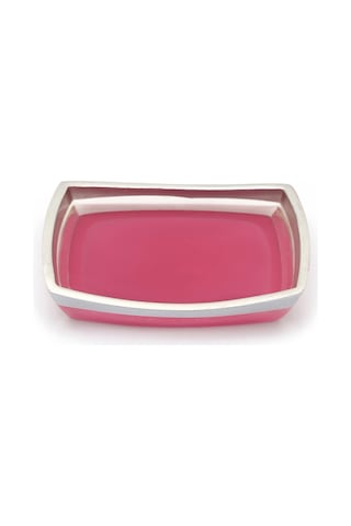 Sabunluk Gri Pembe Poliresin 14x10x2cm