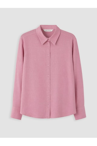 Lcw Everyday Pembe Kadın %100 Keten Gömlek