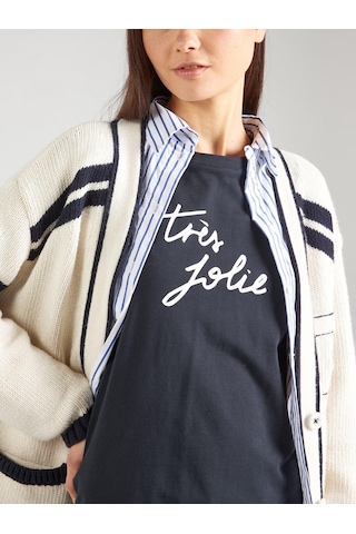 Ltb Jolıe Kadın Baskılı Basıc Sweatshirt Lacivert