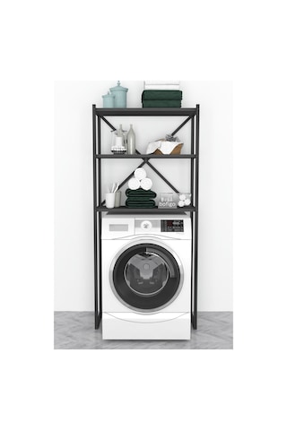 Bofigo 3 Raflı Metal Banyo Düzenleyici Metal Banyo Rafı Antrasit