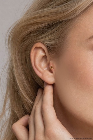 Sonsuz Düğüm 18 Ayar Sarı Altın Kaplama Gümüş Tragus-helix Piercing