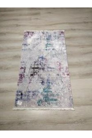 Yamalıhome Bambu Halı B1026 Mürdüm Mavi 80X140 Cm Pratik Halı
