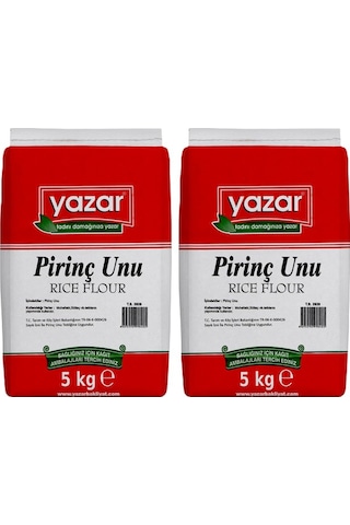 Yazar Pirinç Unu 2 x 5 KG + Yazar Mısır Nişastası 400 G