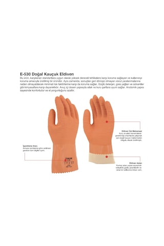 12 Çift Doğal Kauçuk Tıbbı Atık Eldiveni Starline E-530 Large Beden