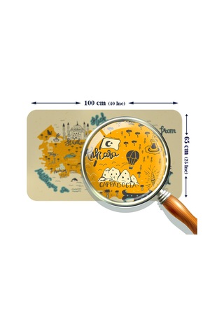 Eğitici Ve Öğretici Cocuk Odası Türkiye Haritası Duvar Sticker-60x105-3871 - Renkli Çok Renkli