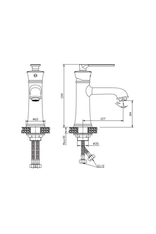 Nsk Lavabo Bataryası Siempre Tek Gövde Altın N3013219