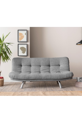 Pafu Hippo Üçlü Yataklı Koltuk Keten Açık Gri Açık Gri