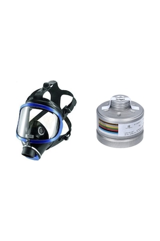 Drager X-plore 6300 Tam Yüz Gaz Maskesi + A1b2e2k1 Hg Co No P3 Filtre
