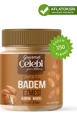 Badem Ezmesi 200gr - Kahvaltılık Sürülebilir Badem Ezmesi %50 Gerçek Badem Oranı