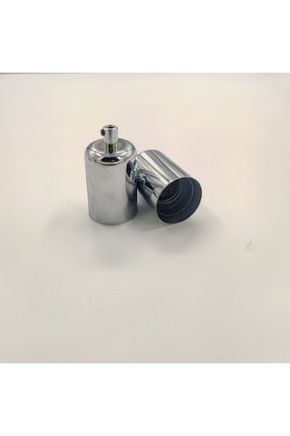 Dekoratif Metal Lale E27 Duy Krom Renk Ve Demir Kablo Kilidi.