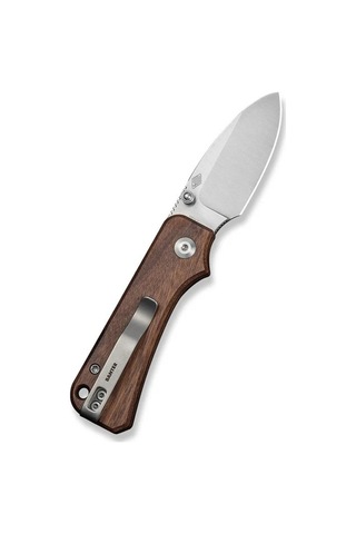 Civivi Baby Banter Slip Joint Guibourtia Wood Handle Satin Finished Nitro-v Blade Kamp Çakı Kahverengi