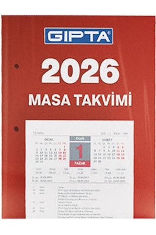 Gıpta 2026 Blok Masa Takvimi 10x13 Cm 2 Adet