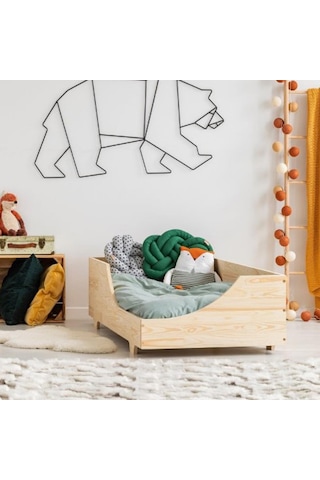 Markaawm Markaawm Unisex Montessori Yatak Karyola Ahşap Beşik