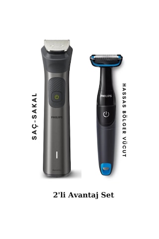 Philips 7000 Serisi Mg7920/15 Erkek Bakım Seti - BG1024 Hassas Bölgeler Vücut Tıraş Makinesi Antrasit