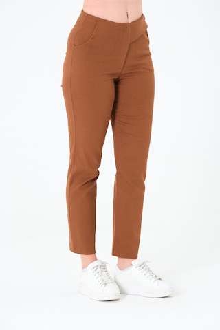 Sortie Collection Tek Düğmeli Gabardin Pantalon Kahverengi