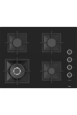 Ferre Flowart Serisi Siyah Ankastre Set SC405-WFA - QBL63CS - D080