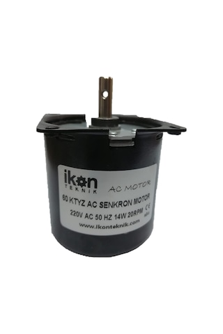 İkon Teknik AC SENKRON 60 KTYZ 14 Watt 20 RPM 220 Volt