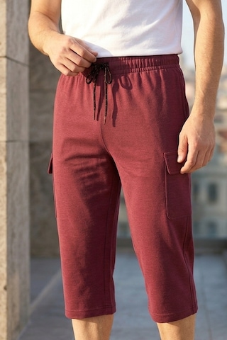 Wingetstar Kargo Cepli Pamuklu Erkek Şort Bordo