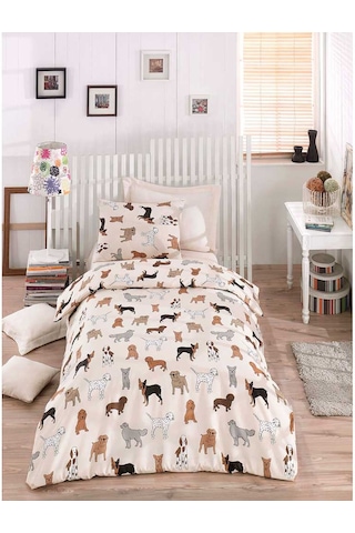 Eponj Home Kolay Ütülenir Nevresim Takımı Tek Kişilik Havhav Krem