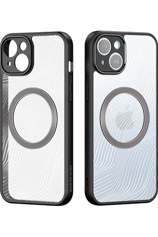 Dux Ducis Apple iPhone Uyumlu 14 Plus Aimo Series Magsafe Premium Buzlu Sert Pc-tpu - Kılıf- 5775 Siyah