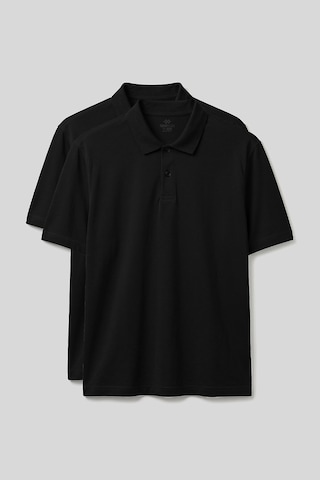 Tommy Life Polo Yaka Büyük Beden 2li Paket Siyah Erkek T-shirt - 88511