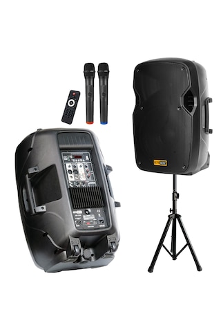 Hs-1700-pak Taşınabilir Ses Sistemi Seti 15 İnç İkili 1700w+1000w