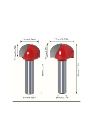 Mdf, Ahşap Yuvarlak Burun Desen Oluk Bıçağı Freze