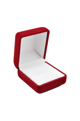 Kadife Kırmızı İnce Bayan Hediye Yüzük Kutusu Tkt03