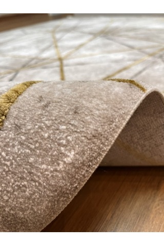 Akrilik Sarı, Gri, Krem Makina Halısı 160x230 Sarı, Gri, Krem