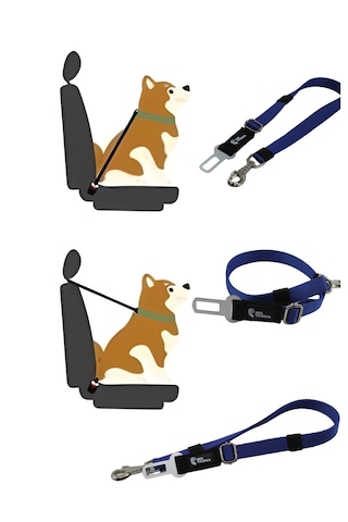 Evcil Hayvan Araç Emniyet Kemeri Kedi Köpek Oto Tasması Mavi