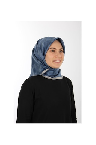 Aker Mavi Laci Ipek Krep Saten Eşarp 7208701-324