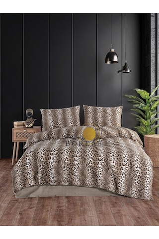 Leopar Tek Kişilik Nevresim Seti Nevresim+1yastık Çarşafsız Leopar