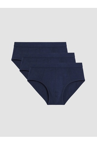 Lc Waıkıkı Lacivert Regular Fit Pamuklu Erkek Slip Külot 3'lü