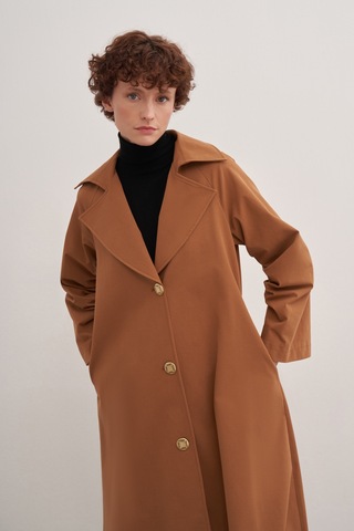 Aker 24aw07180111 Küçük Beden Pardösü 24aw07180111 124 Taba Taba