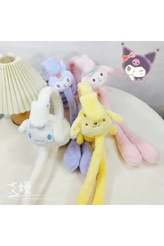 Mj Toys Hareketli Kulaklı, Oynar Kulaklı Peluş Kulaklık Sarı