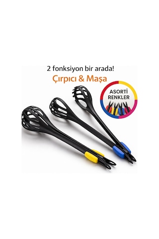 2 Si 1 Arada Sihirli Çırpıcı Maşa,30 Cm,ısıya Dayanıklı Karıştırıcı Özellikli Servis Maşası Diğer