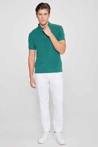 Ac&Co / Altınyıldız Classics Erkek Koyu Yeşil Slim Fit Dar Kesim Polo Yaka Kısa Kollu Tişört 4A4820200001Kyls Yeşil