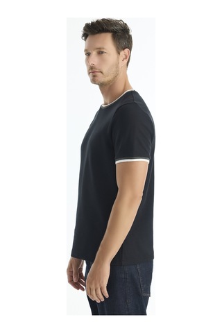 Yargıcı Regular Bisiklet Yaka Kısa Kol T-shirt 25kets9002x 001 SIYAH