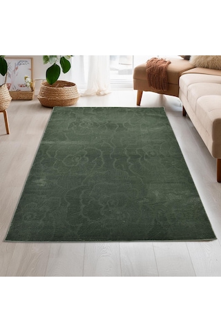 Latte Yumuşak Peluş Yeşil Çocuk Odası Oturma Odası Salon Mutfak Halısı K139a Haki