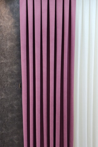 Mosso Fon Perde Düz Renk Gülkurusu