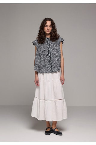 Colin's Colins Fashion Fit Yuvarlak Yaka Metraj Baskılı Kadın Lacivert Kısa Kol Gömlek Cl1080929 Q1.v1 Nav